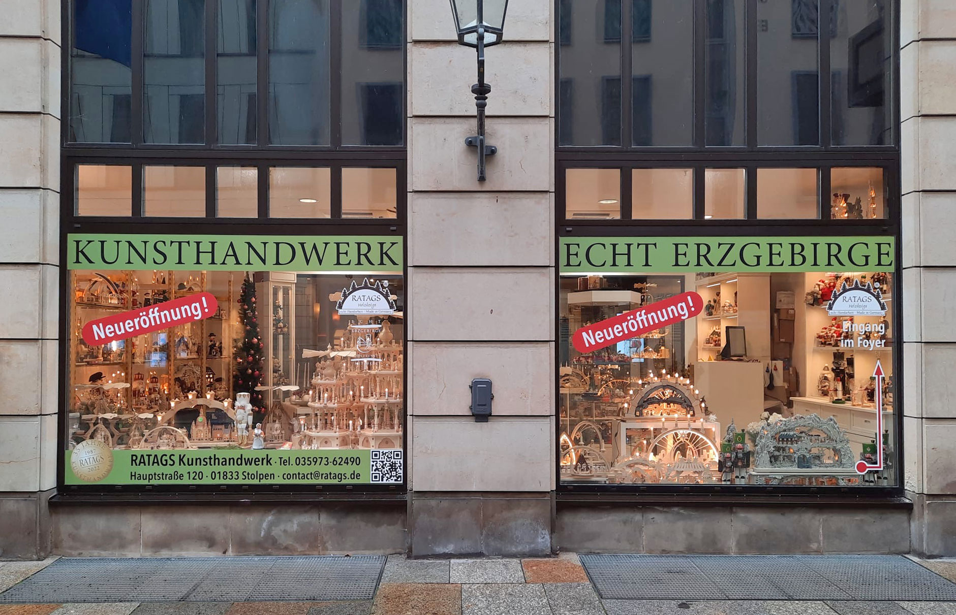 HILTON-DD Schaufenster der RATAGS-Filiale im Hilton Hotel Dresden